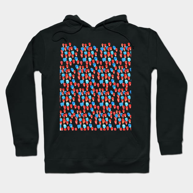 red and blue buds Hoodie by Potato_pinkie_pie